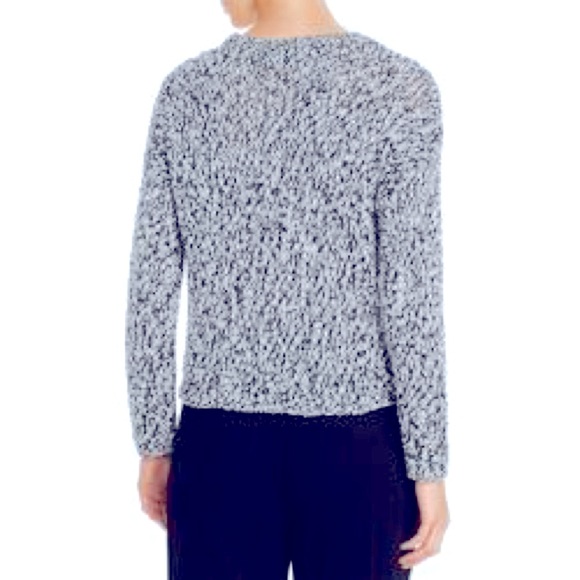Warm » Cozy » Super Soft Pullover Speckled Grey & White Sweater w/Crew Neckline - Picture 6 of 15